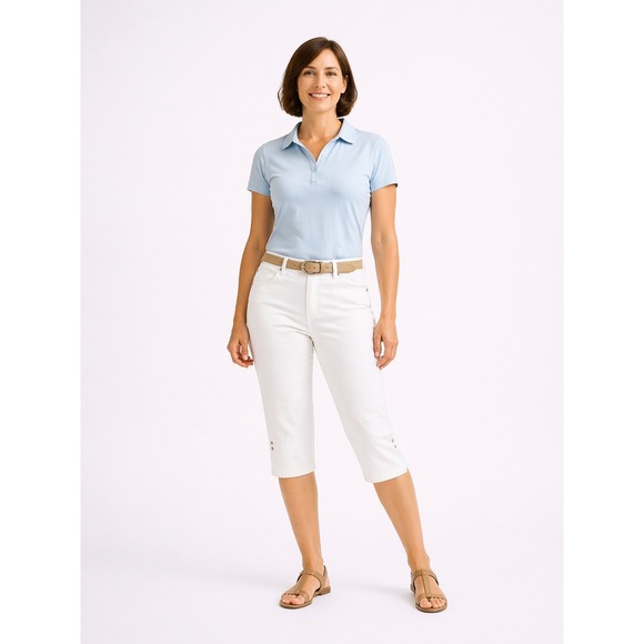 Gloria Vanderbilt Pants - Gloria Vanderbilt Amanda White Slimming Capri Pants Womens 12 Average NWT